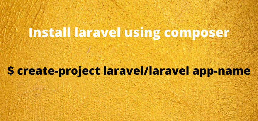 install laravel composer