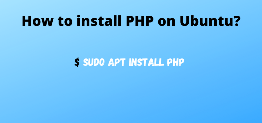 How to install PHP