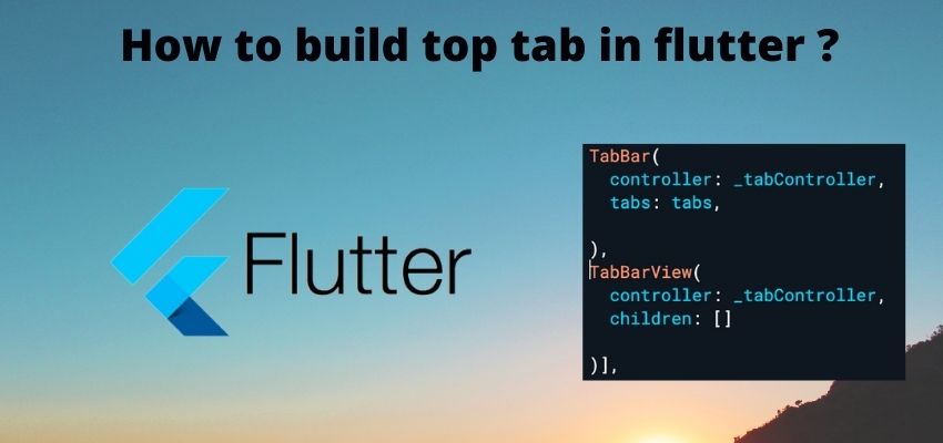 Create a top tab in flutter