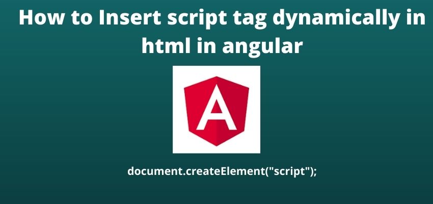 How to Insert script tag dynamically in html in angular
