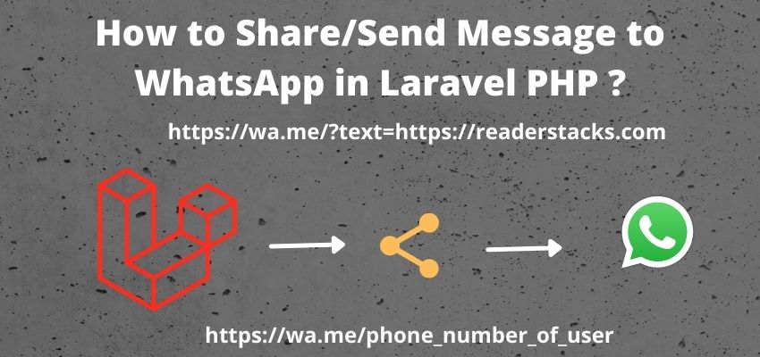 How to ShareSend Message to WhatsApp in Laravel PHP