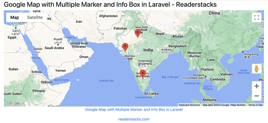 Google Map with Multiple Marker and Info Box in Laravel