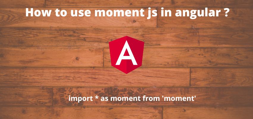 How to use moment js in angular