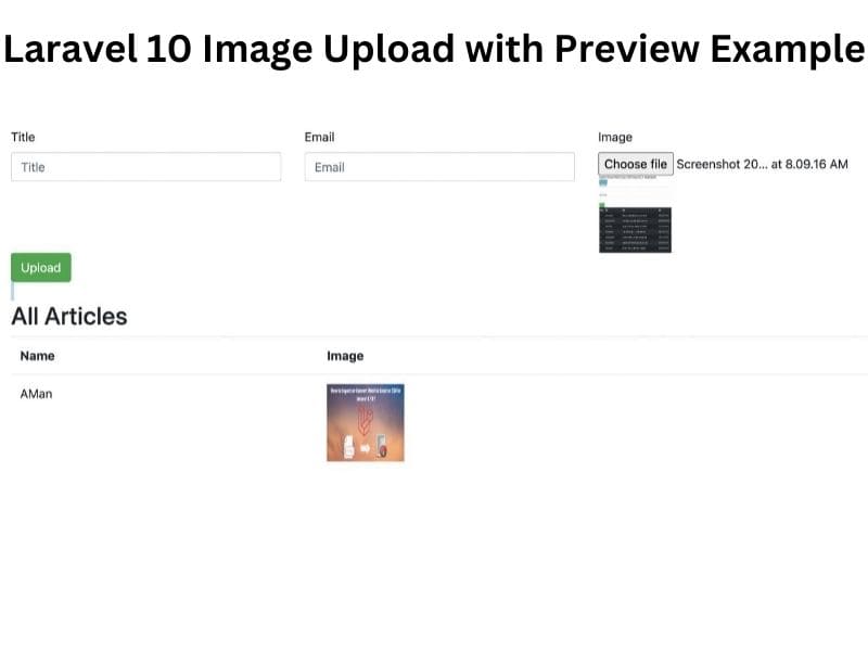 Laravel 10 Image Upload with Preview